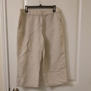 Beige Cropped Pants